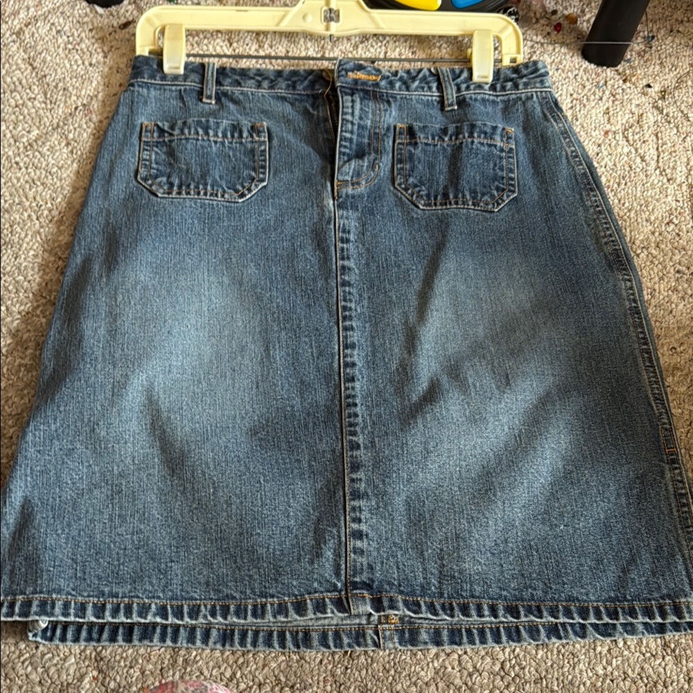 Stylish Blue Denim A-Line Skirt